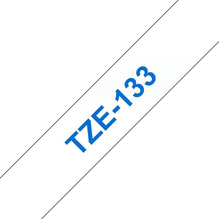 Brother TZe-133 taśma do drukarek, 12mm, niebieski/przeźroczysty
