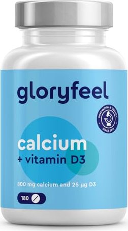 gloryfeel Calcium + Vitamin D3 Tabletten, 180 Stück