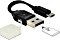 DeLOCK OTG Single-Slot-Cardreader, USB-A 2.0/USB 2.0 Micro-B [Stecker] (91709)