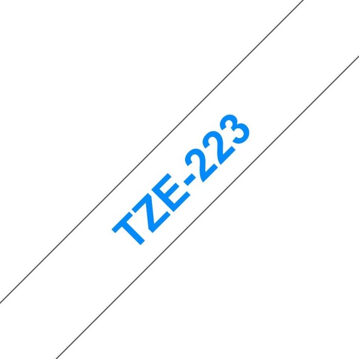 Brother TZe-223 taśma do drukarek 9mm, niebieski/biały