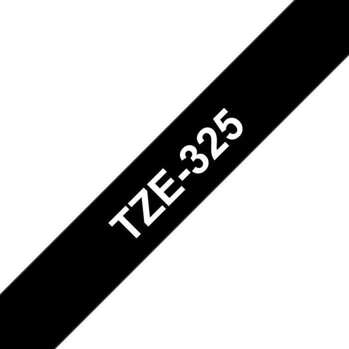 Brother TZe-325 taśma do drukarek 9mm, biały/czarny