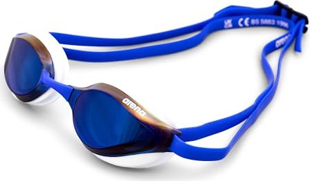 Arena Python Mirror okulary pływackie blue mirror white