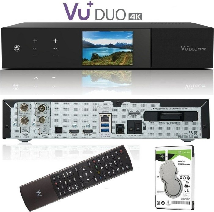 VU+ Duo 4K SE, 1x DVB-S2X FBC Twin, 1x DVB-C FBC, 2TB