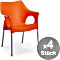 Best Freizeitmöbel Vegas krzesło do sztaplowania zestaw pomarańczowy, 4-częściowy (94140169)