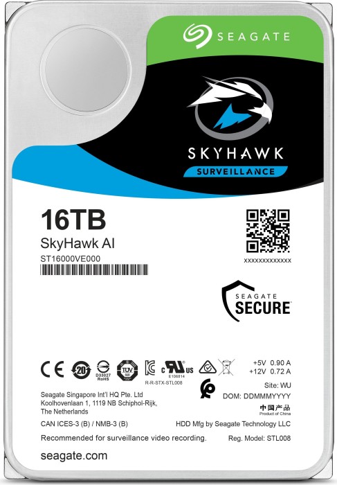 Seagate SkyHawk AI 16TB, SATA 6Gb/s