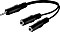 Wentronic Goobay 3.5mm/2x Jack 3.5mm kabel przej&#347;ciówka, czarny (50465-GB)