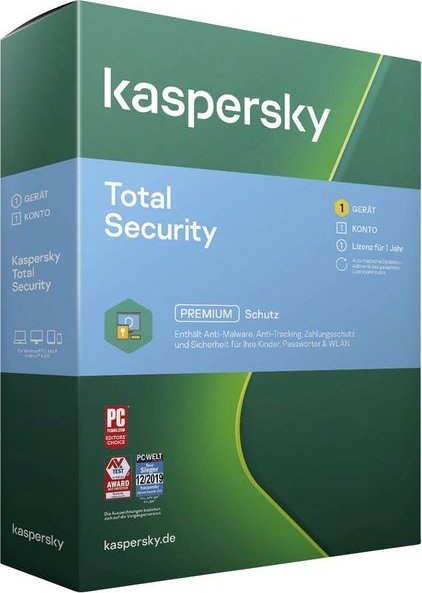 Total Kaspersky Total Security 2022  1 2 3  5  oder 10 Geräte 1 oder  2 Jahren ESD 