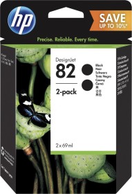 HP Tinte 82 schwarz 2er-Pack (P2V34A)