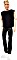 Mattel Barbie Signature Looks Puppe Ken Modepuppe mit schwarzem T-Shirt (GTD90)