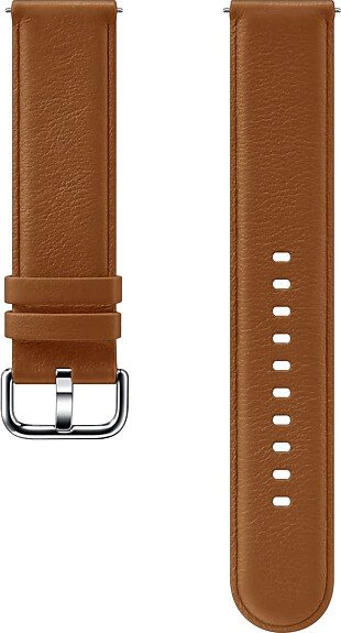 Samsung Leather Band 20mm für die Galaxy Watch Active 2 braun
