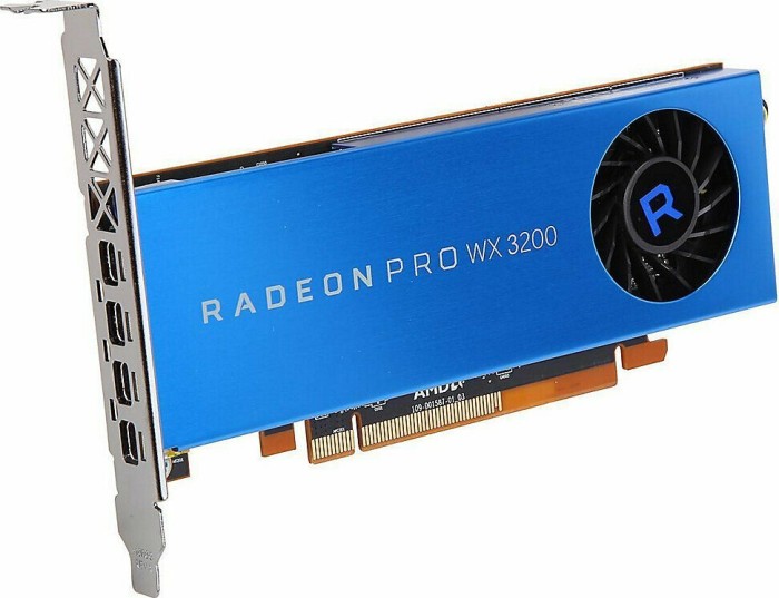 HP Radeon PRO WX 3200, 4GB GDDR5, 4x mDP