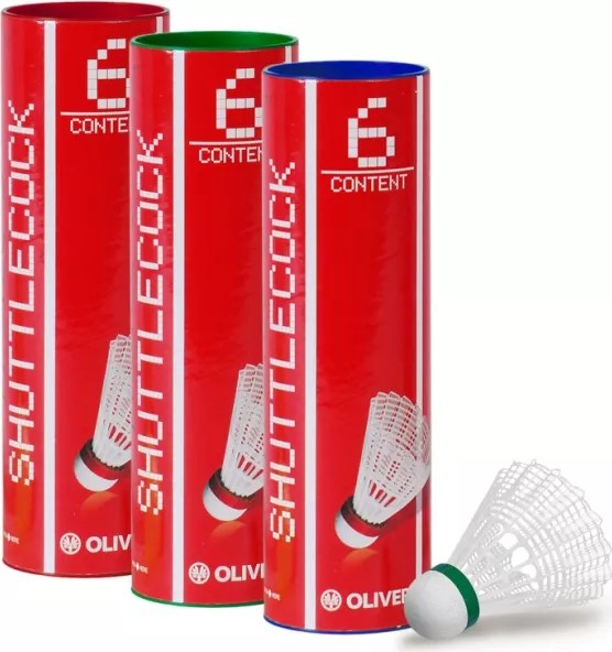 Oliver Pro Tec 5 Badmintonbälle 6 Stück weiß