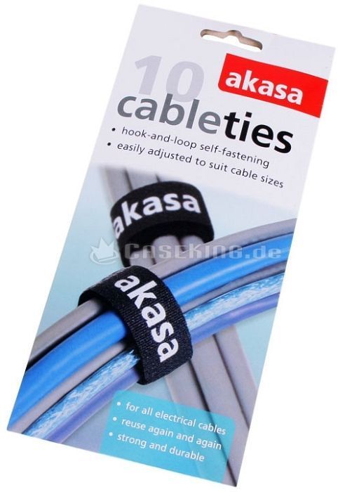 Akasa Cable Tidy Kit 2 Klettuchwyt na przewód zestaw 10 sztuk