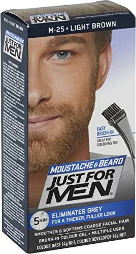 Combe Just for Men broda i wąsy Brush-In żel kolor włosów jasnobrązowy, 28.4ml