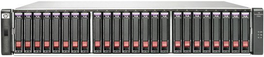 HP StorageWorks SAN P2000 G3 MSA DC SFF, 4x Gb LAN, 2HE