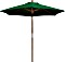 anndora parasol z masztem środkowym okrągły 210cm ciemnozielony (21009)