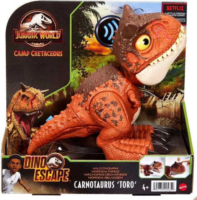 Mattel Jurassic World Brüll-Attacke Carnotaurus Toro