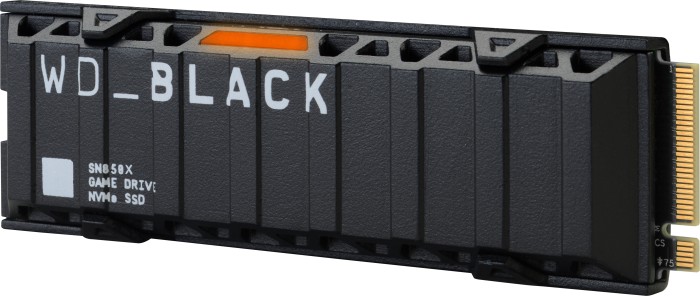 Western Digital WD_BLACK SN850X NVMe SSD 1TB, M.2 2280/M-Key/PCIe 4.0 x4, Kühlkörper