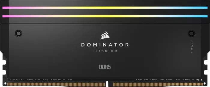 Corsair Dominator Titanium RGB czarny DIMM Kit 64GB, DDR5-6000, CL36-36-36-76, on-die ECC