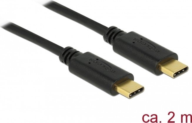 DeLOCK USB 2.0 przewód, 2x USB-C wtyczka, czarny, 2m