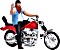 Busch US motorcycle with biker (7861)