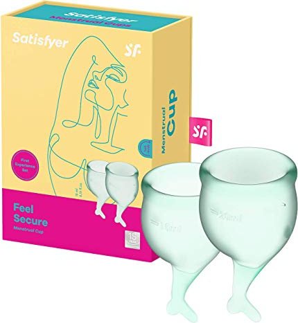 Satisfyer Feel Secure Set 15ml & 20ml Menstruationstasse hellgrün, 1 Stück