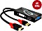 DeLOCK HDMI Stecker auf VGA/DVI/DisplayPort Buchse Adapter schwarz (62959)