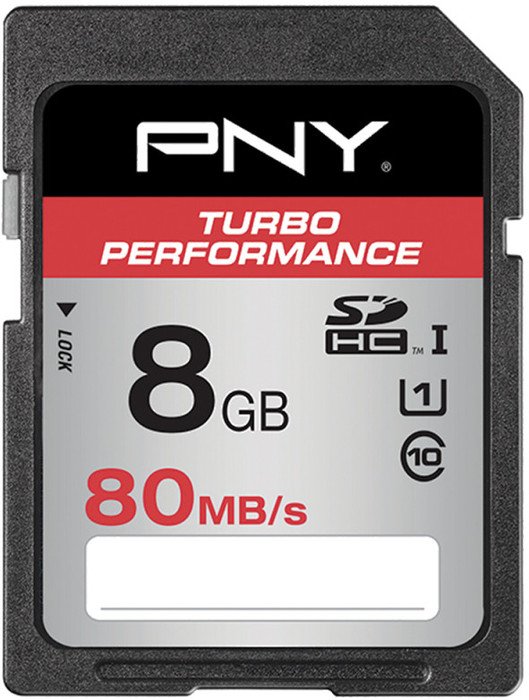 PNY Turbo Performance R80/W30 SDHC 8GB, UHS-I, Class 10