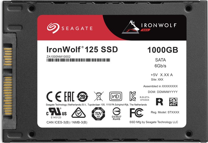 Seagate IronWolf 125 NAS SSD +Rescue 1TB, SATA