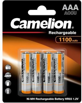 4 x Camelion Akkus AAA Micro 1100mAh NiMH Blister wiederaufladbare Batterien