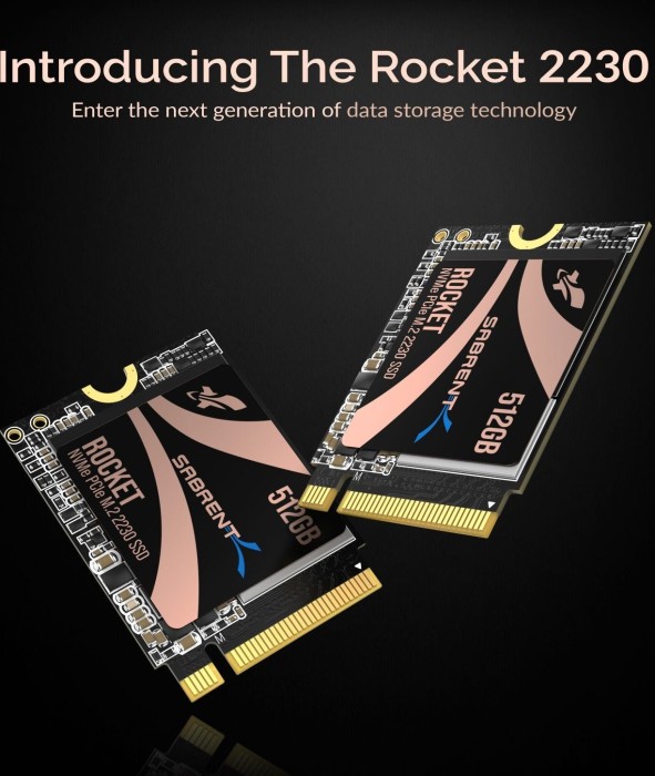 Sabrent Rocket 2230 512GB, M.2 2230 / M-Key / PCIe 4.0 x4