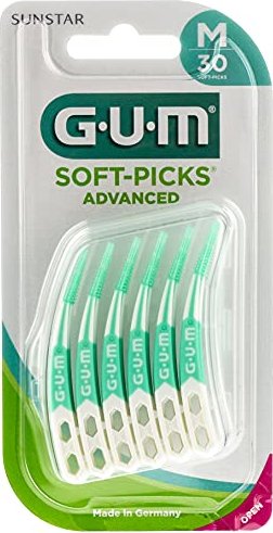Gum Sunstar Soft-Picks Advanced Interdentalbürste regular mit Etui, 30 Stück