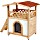 Kerbl dom dla kotów Tyrol alpejskie, 88x57x77cm, jasnobrązowy/biały/czerwony (82660)