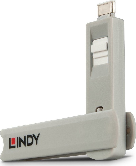 Lindy USB-C/Thunderbolt 3 Schloss mit Schlüssel, weiß, 4 Stück