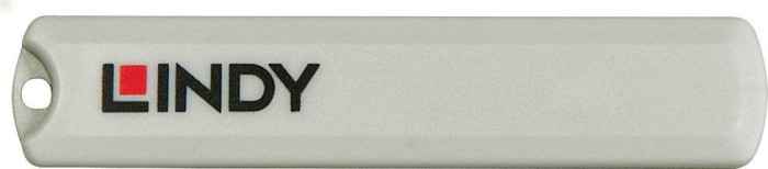 Lindy USB-C/Thunderbolt 3 Schloss mit Schlüssel, weiß, 4 Stück