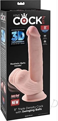 Pipedream King Cock Plus 8" Triple Density Cock with Swinging Balls