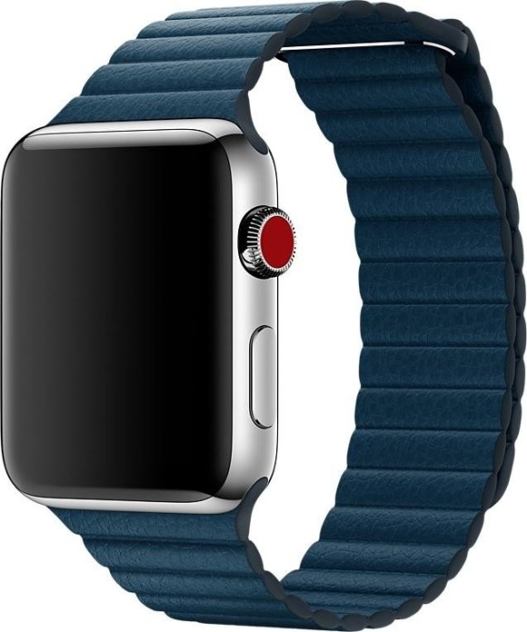 Apple Lederarmband mit Schlaufe Large für Apple Watch 42mm kosmosblau