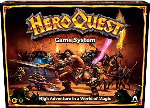 Hasbro Avalon Hill HeroQuest Basisspiel, Dungeon Crawler Fantasie-Abenteuerspiel mit Miniaturen, ab