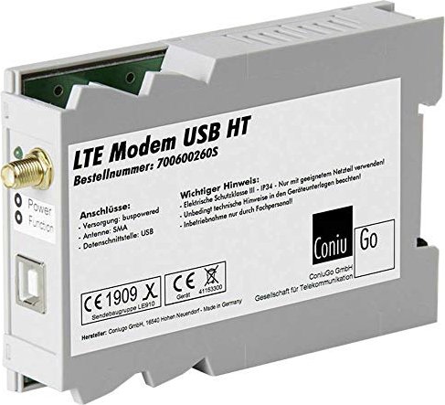 ConiuGo Industrial Railmount LTE GSM modem CAT 4, Wersja USB