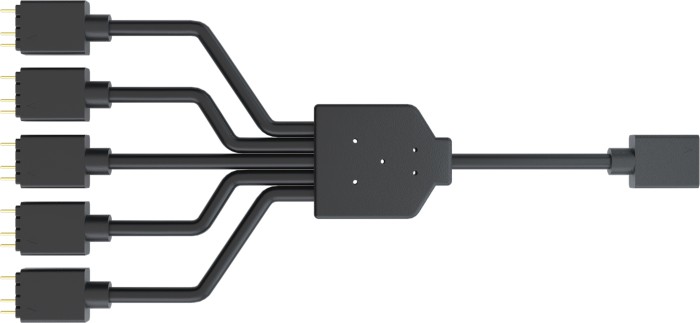 Cooler Master 3-Pin ARGB 1-to-5 Splitter Kabel 58cm, schwarz, 5-fach