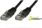 MicroConnect Patchkabel, Cat6, U/UTP, RJ-45/RJ-45, 0.2m, schwarz