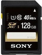 Sony SF-U Series R40 SDXC 128GB, UHS-I, Class 10