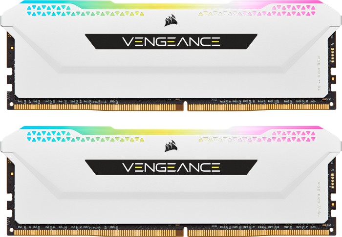 Corsair Vengeance RGB PRO SL weiß DIMM Kit 16GB, DDR4-3200, CL16-20-20-38