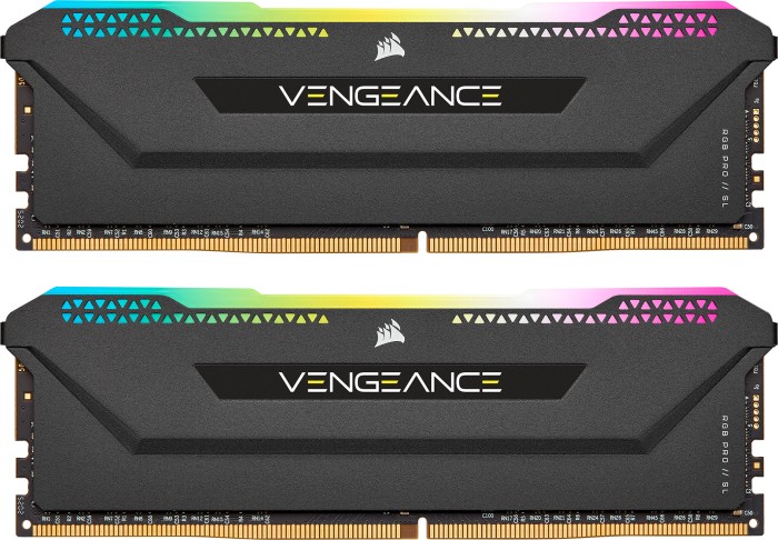Corsair Vengeance RGB PRO SL schwarz DIMM Kit 16GB, DDR4-3600, CL18-22-22-42
