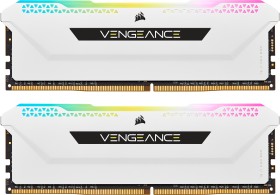 Corsair Vengeance RGB PRO SL weiß DIMM Kit 32GB, DDR4-3600, CL18-22-22-42 (CMH32GX4M2D3600C18W)