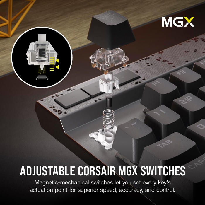 Corsair Gaming K70 MAX RGB Magnetic-Mechanical, Corsair MGX, USB, DE