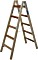 Krause Stabilo Professional Holz 2-tlg. Sprossen-Stehleiter 2x 5 Stufen (170071)