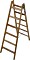Krause Stabilo Professional Holz 2-tlg. Sprossen-Stehleiter 2x 6 Stufen (170088)
