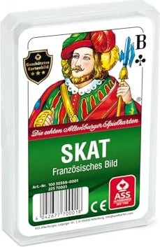 ASS Skatkarten – Deutsches Bild Im Kunststoffetui, 32 Blatt, Ideal Für Skatspieler