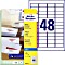 Avery-Zweckform adress labels 45.7x21.2mm, white, 25 sheets (J4791-25)